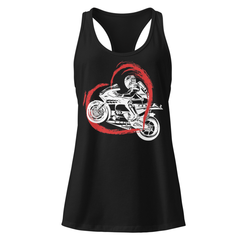 Heart Wheelie Women's Racerback Tank