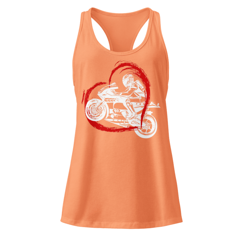 Heart Wheelie Women's Racerback Tank