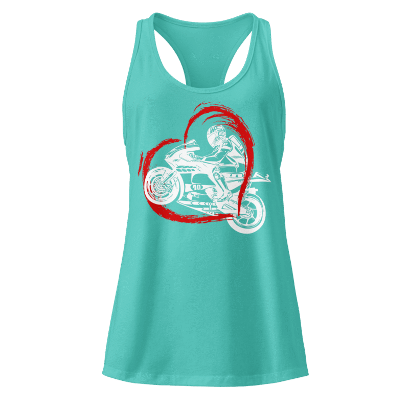 Heart Wheelie Women's Racerback Tank
